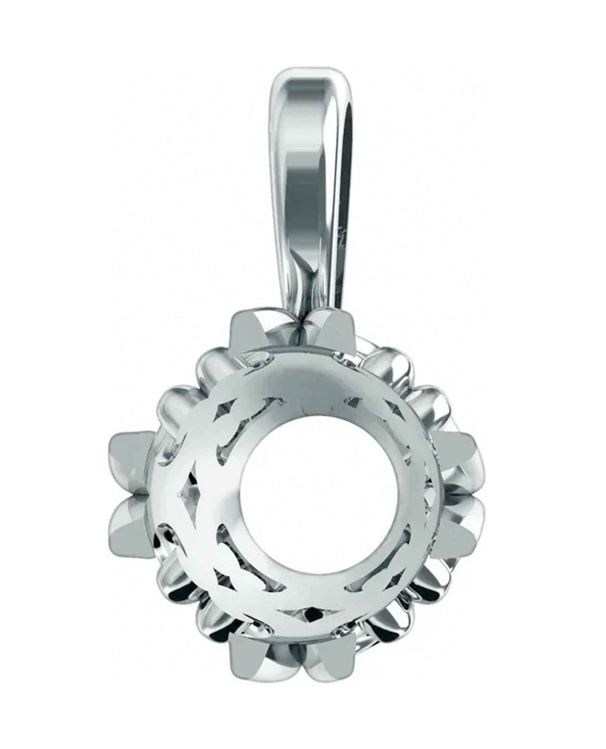 Platinum Scroll Pendant