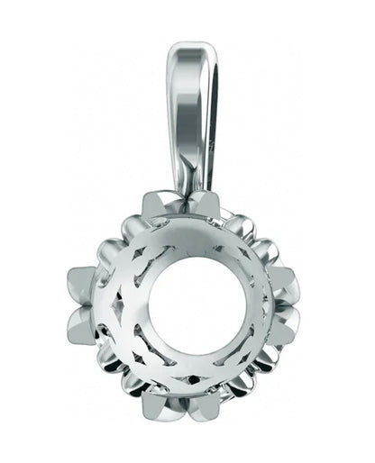 Platinum Scroll Pendant
