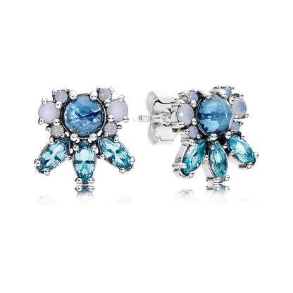Pandora 290731NMBMX Earrings Patterns of Frost with Multi-Colored Crystal