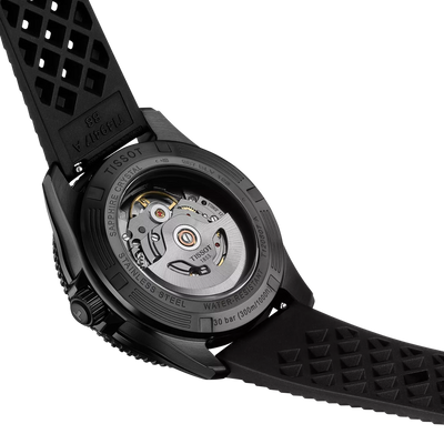 Tissot T120.807.37.041.00 Seastar 1000 Powermatic 80 Watch 40mm with Blue Dial and Black Case