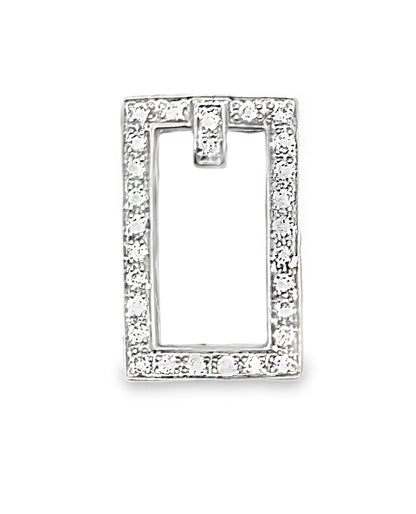 18K White Gold & Stainless Steel Buckle Bracelet-Mesh Elastic