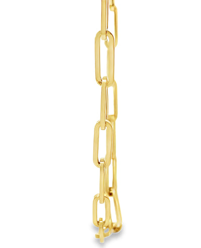 14K Yellow Gold Hollow 5mm Paperclip Chain
