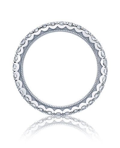 Tacori 33-2.5ET Sculpted Crescent 18K White Gold Eternity Band Size 6.5