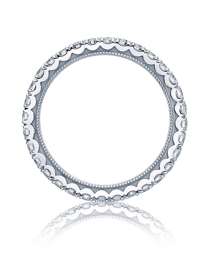 Tacori 33-2.5ET Sculpted Crescent 18K White Gold Eternity Band Size 6.5