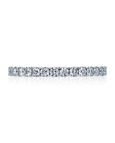 Tacori 33-2.5ET Sculpted Crescent 18K White Gold Eternity Band Size 6.5