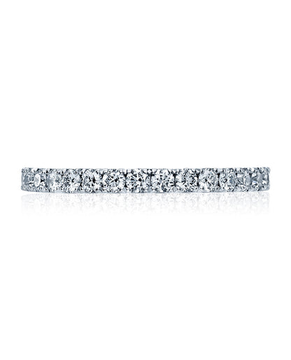 Tacori 33-2.5ET Sculpted Crescent 18K White Gold Eternity Band Size 6.5