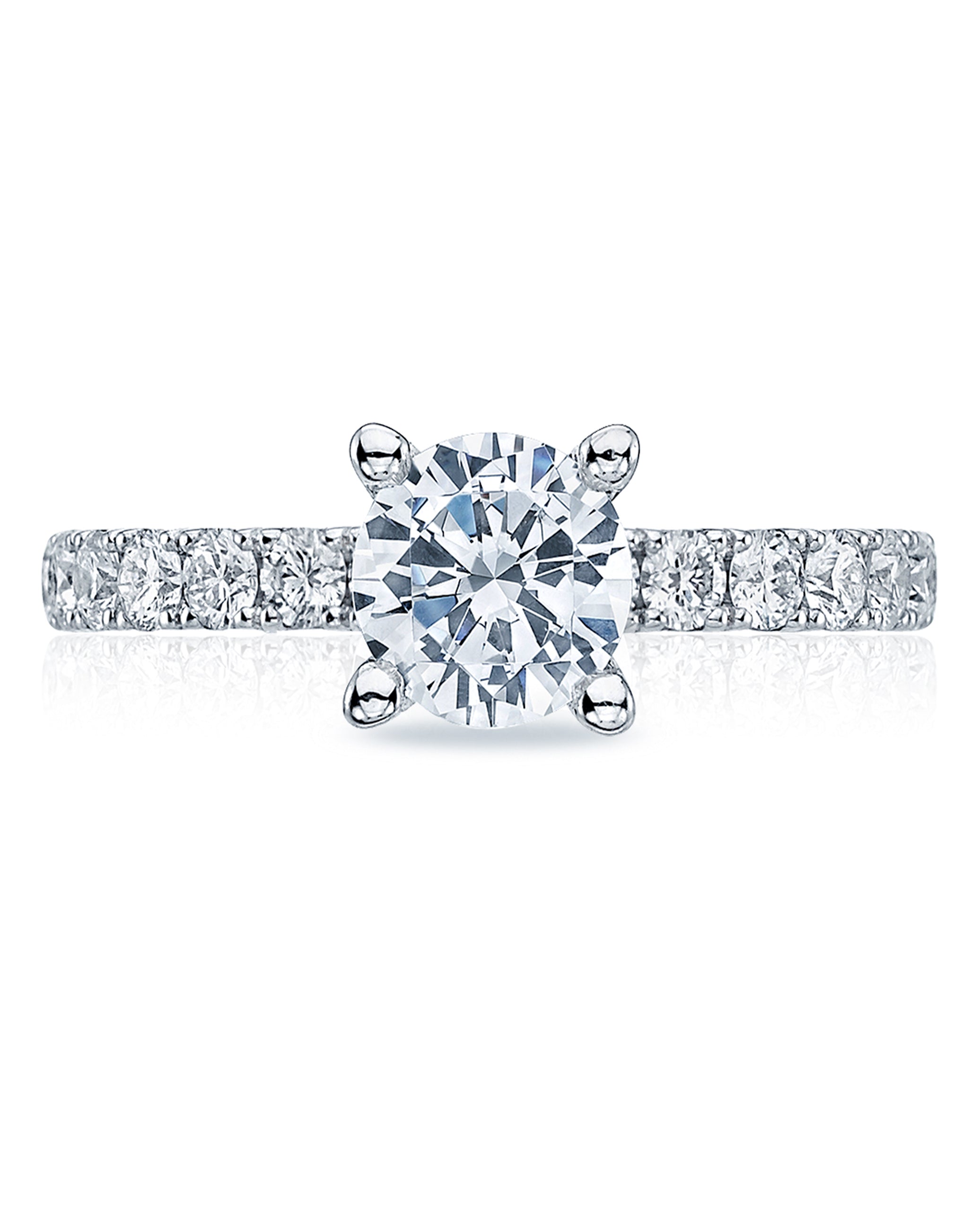 Tacori 33-2.5 RD7W Clean Crescent 18K White Gold Engagement Ring