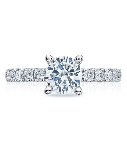 Tacori 33-2.5 RD7W Clean Crescent 18K White Gold Engagement Ring