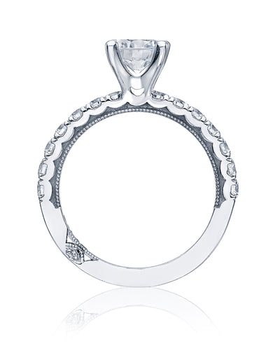 Tacori 33-2.5 RD7W Clean Crescent 18K White Gold Engagement Ring