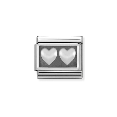 Nomination Composable Link 330102/02 Double Heart