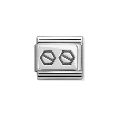 Nomination Composable Link 330102/62 Double Hexagonal Screws