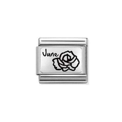 Nomination Composable Link 330112/18 June Flower Plate