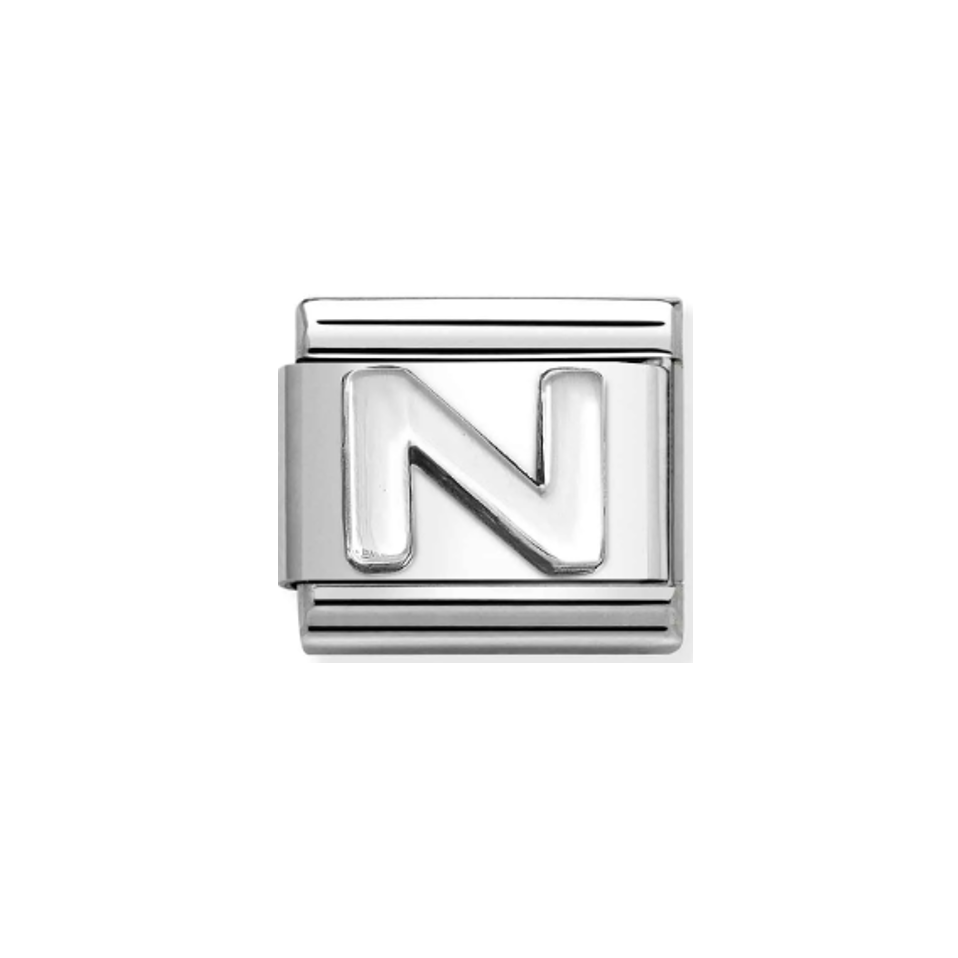 Nomination Composable 330113/14 Silver N Initial