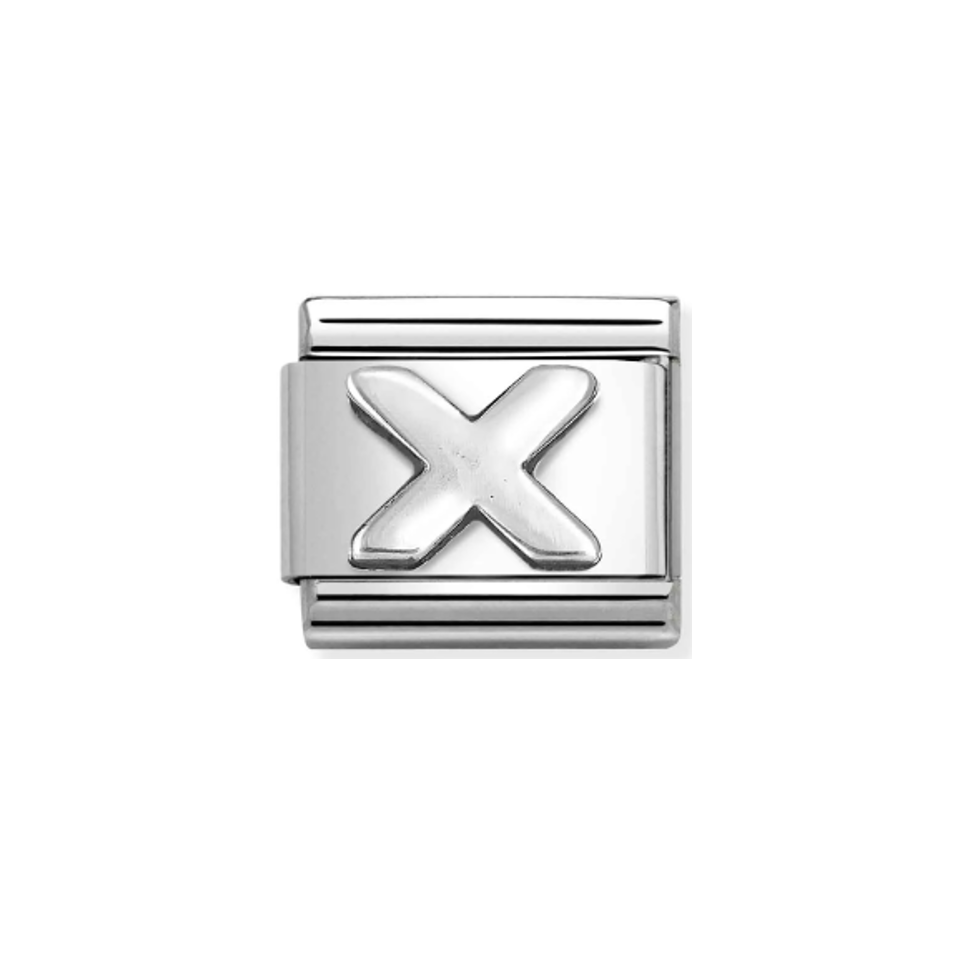 Nomination Composable 330113/24 Silver X Initial