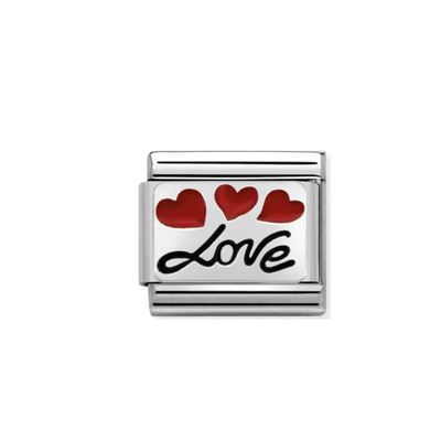 Nomination Composable Link 330208/06 Love in Italics