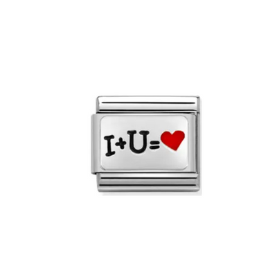 Nomination Composable Link 330208/51 I Plus U Equals Heart