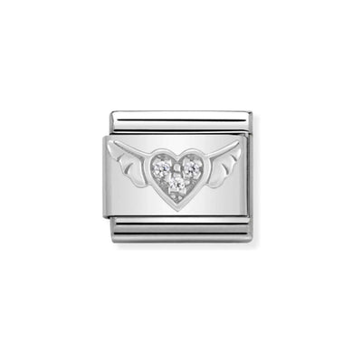 Nomination Composable Link 330304/12 Flying Heart with CZ