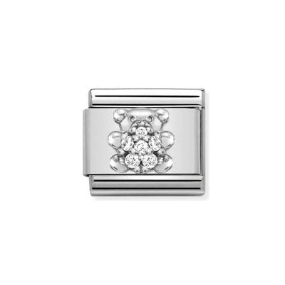 Nomination Composable Link 330304/37 Teddy Bear with White CZ