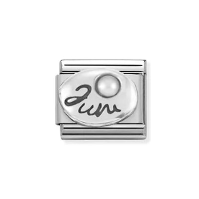 Nomination Composable Link 330505/06 June White Pearl Classic Symbols Charm