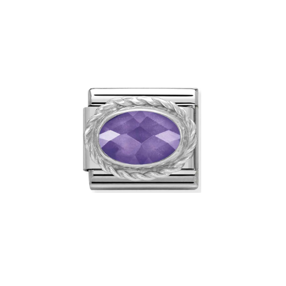 Nomination Composable 330604/001 Purple Faceted Oval CZ