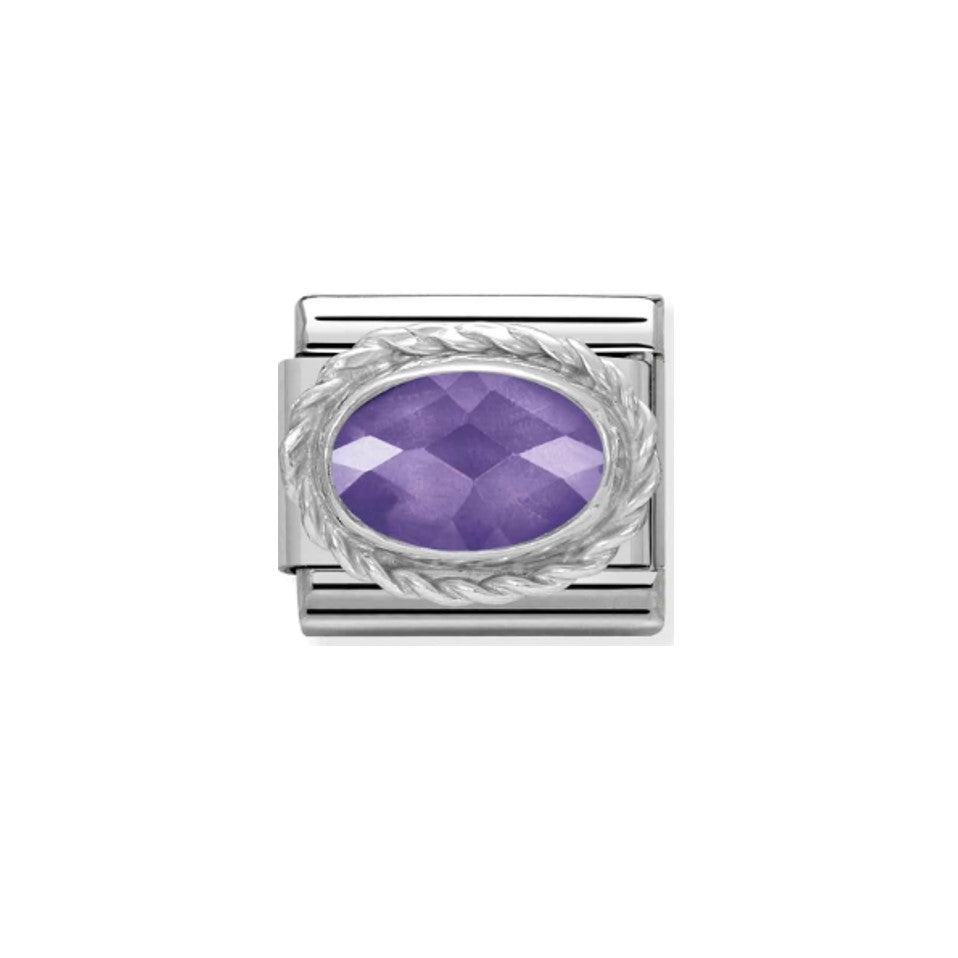 Nomination Composable 330604/001 Purple Faceted Oval CZ