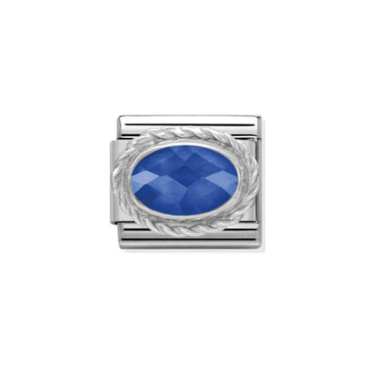 Nomination Composable 330604/007 Blue Faceted Oval CZ
