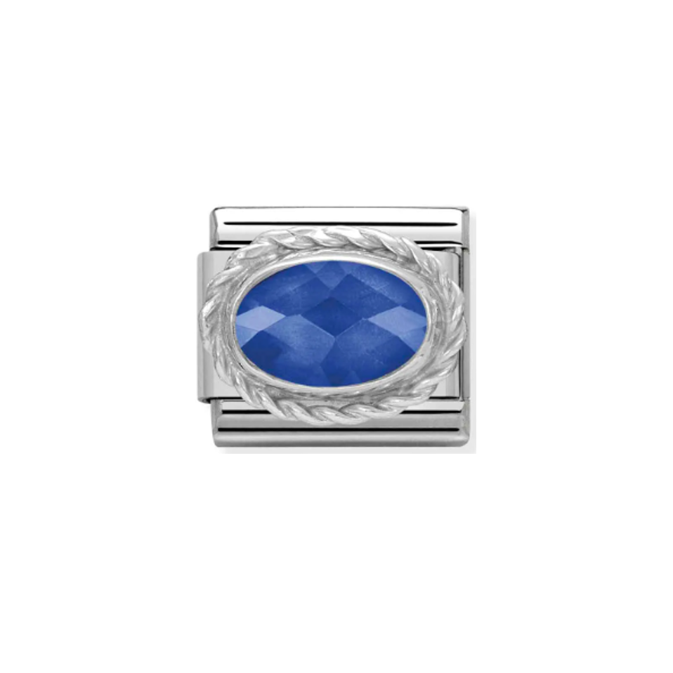 Nomination Composable 330604/007 Blue Faceted Oval CZ