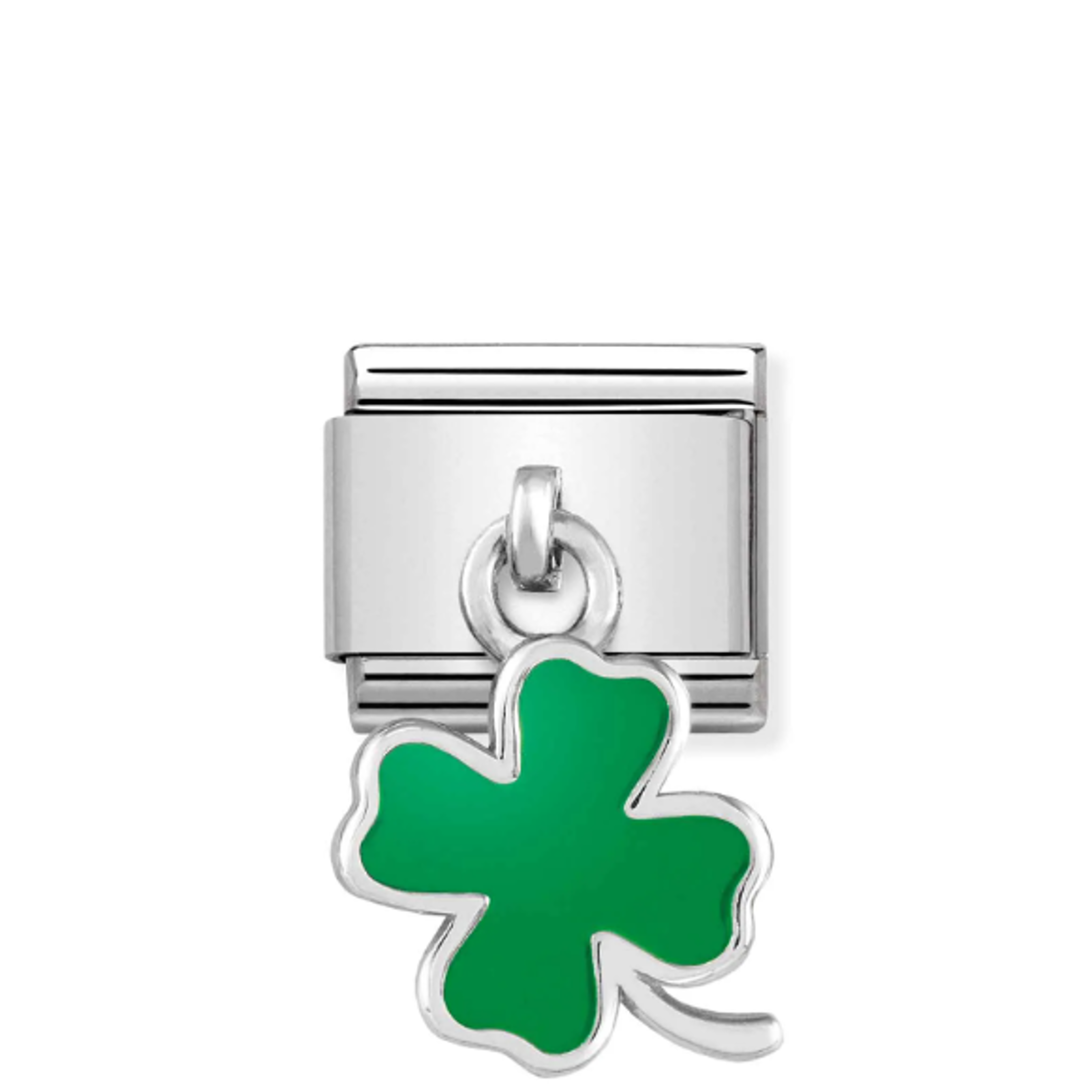 Nomination Composable 331805/01 Green Four Leaf Clover