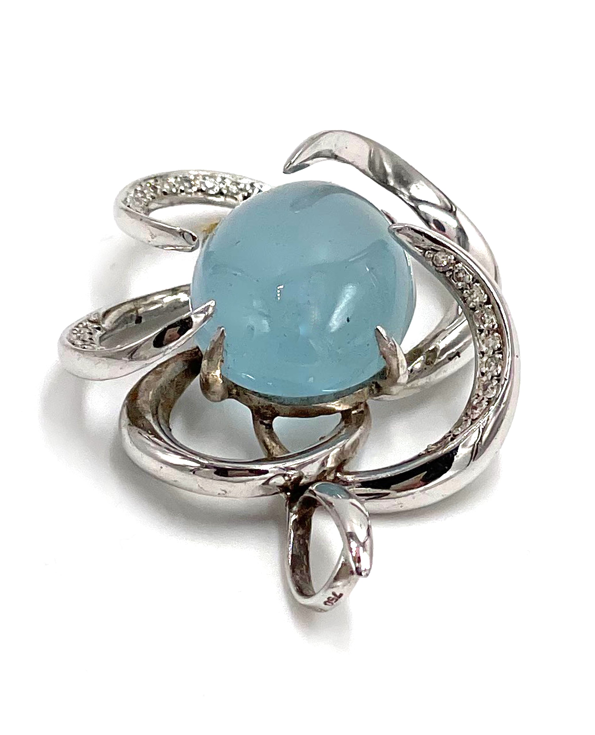 Pre-owned 18K White Gold Pendant by Ilias Lalaounis