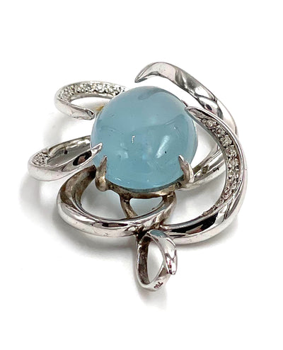 Pre-owned 18K White Gold Pendant by Ilias Lalaounis