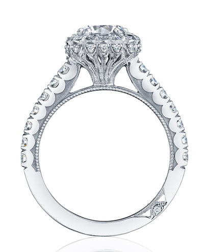 Tacori 37-2 CU 6W Full Bloom 18K White Gold Engagement Ring Setting