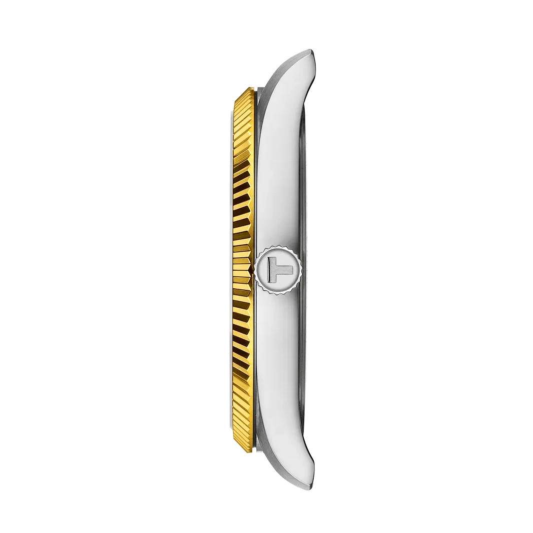 Tissot T156.410.22.031.00 Ballade 40MM Two Tone Watch with Silver Dial