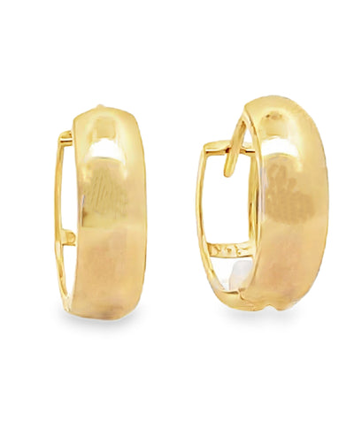 14K Yellow Gold 4.5mm Wide Hoop Earrings