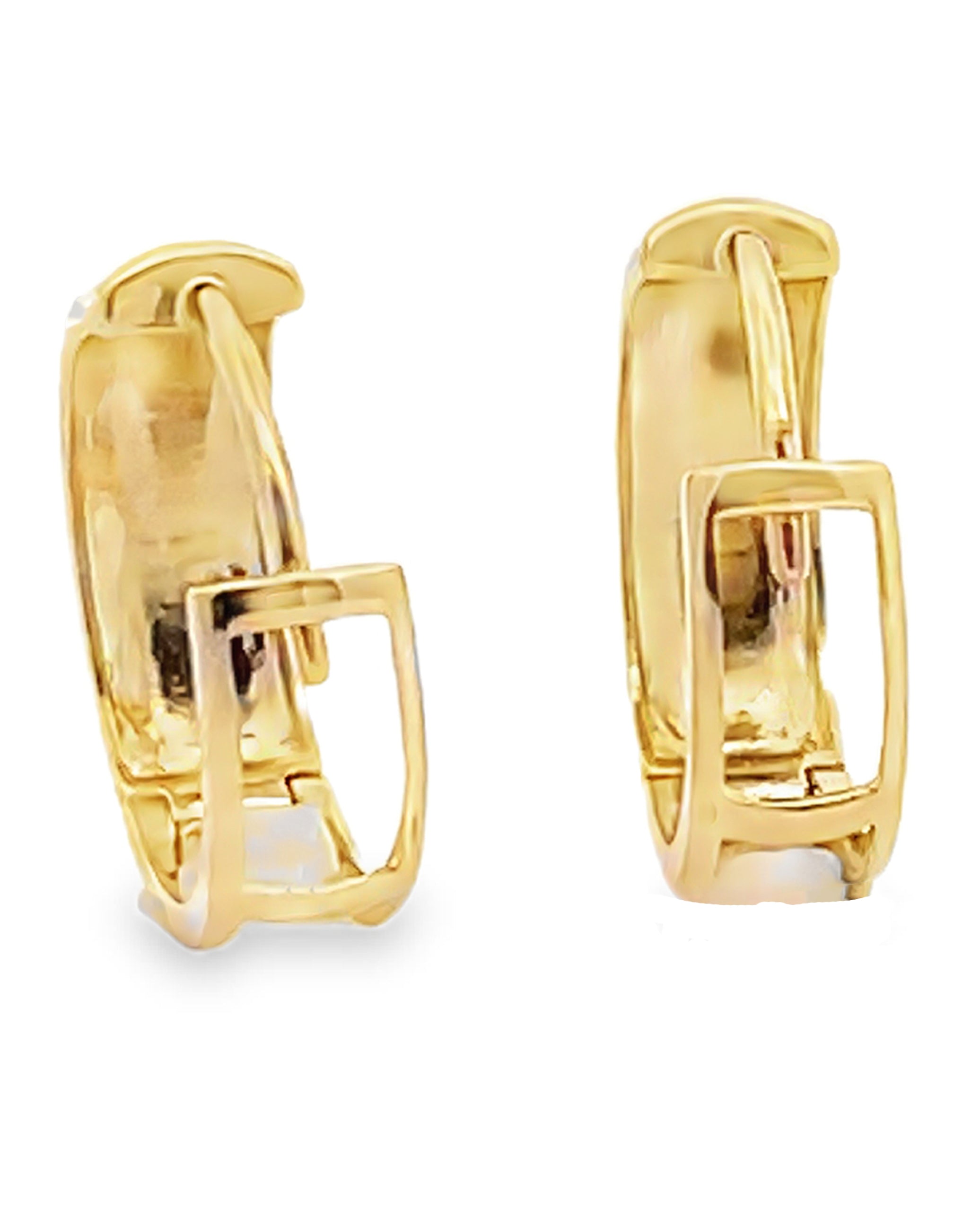 14K Yellow Gold 4.5mm Wide Hoop Earrings