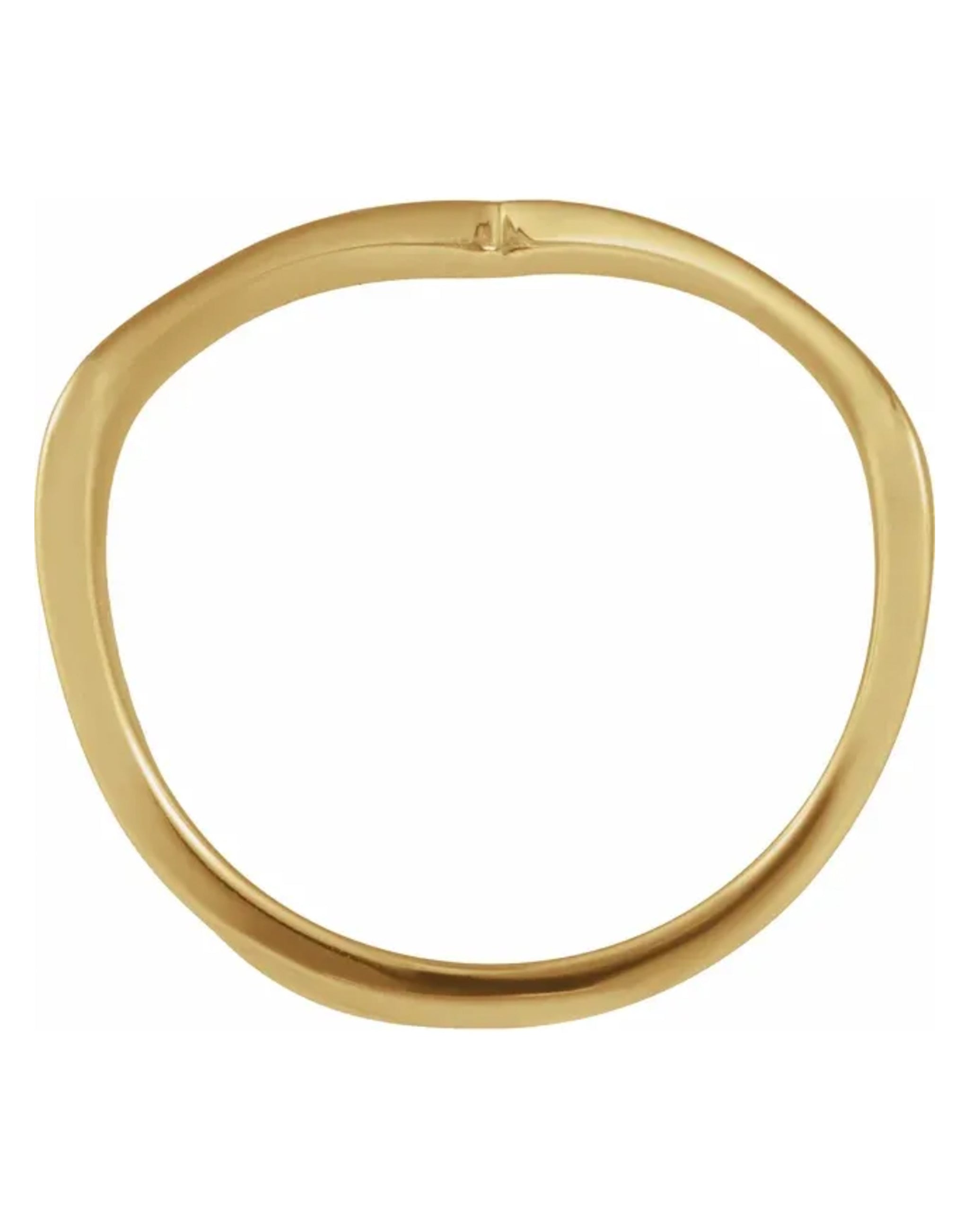 14K Yellow Gold V-Shaped Ring