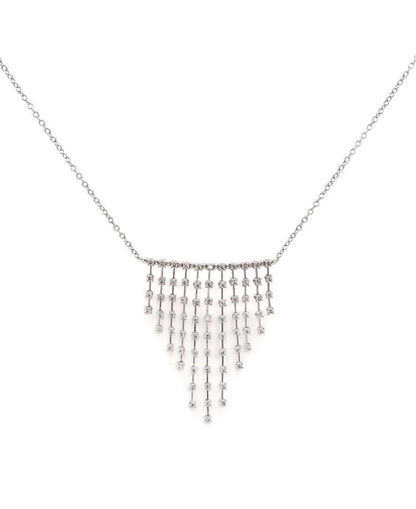 18K White Gold Diamond Recarlo Bib Necklace