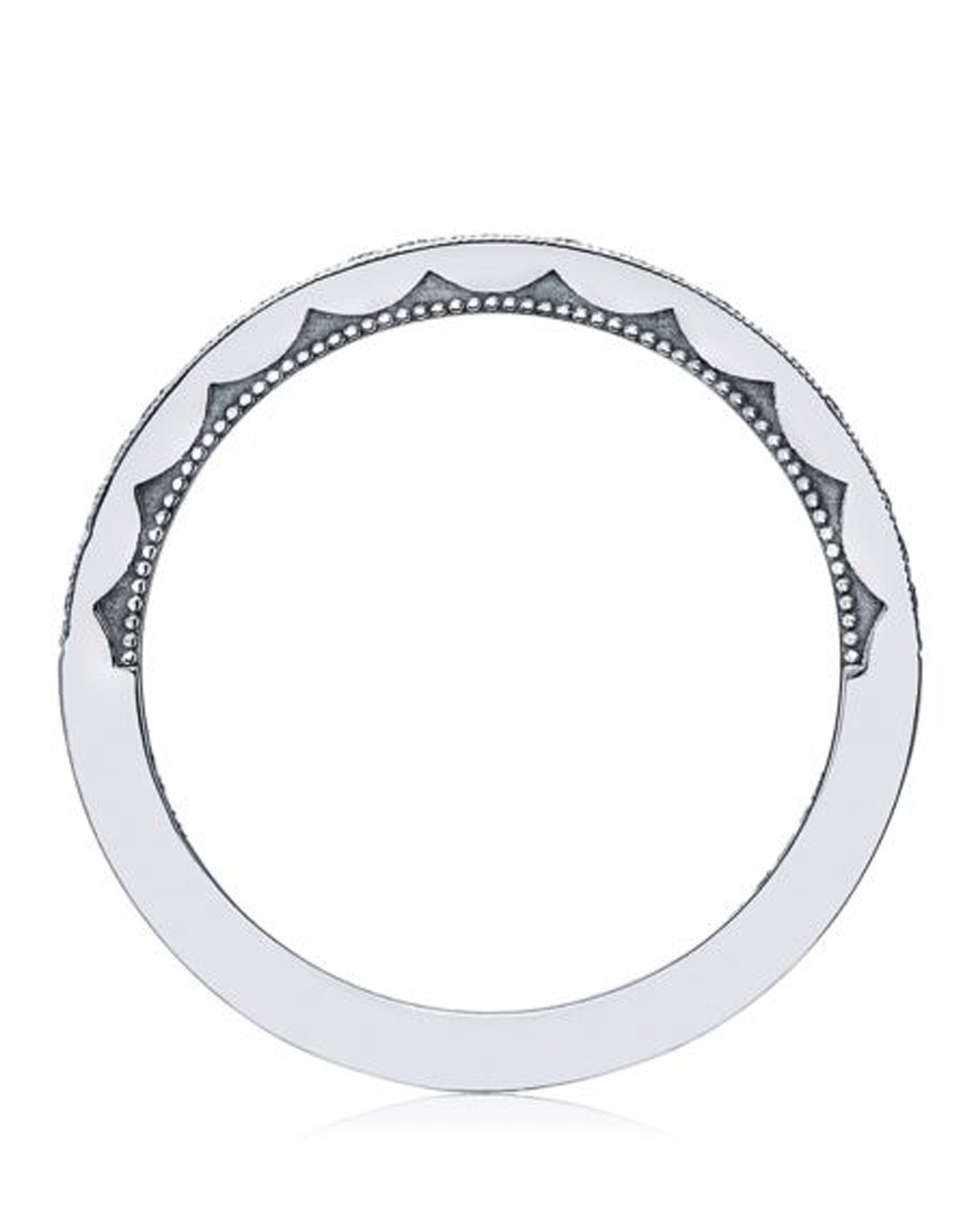 Tacori 41-1.5W 18K White Gold Wedding Band Size 6.5
