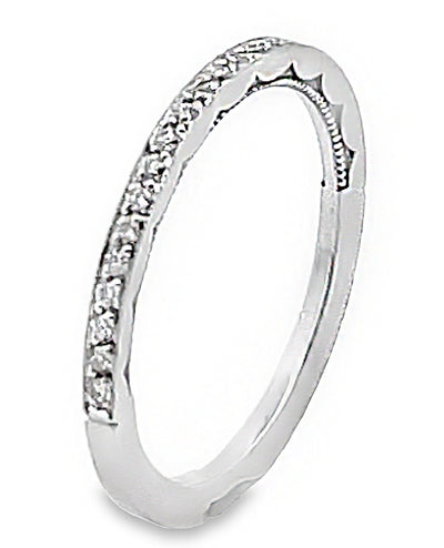 Tacori 41-1.5W 18K White Gold Wedding Band with Diamonds 0.17 Carats