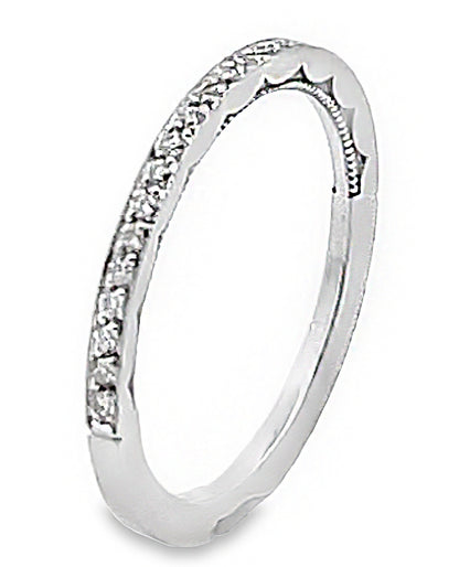 Tacori 41-1.5W 18K White Gold Wedding Band with Diamonds 0.17 Carats