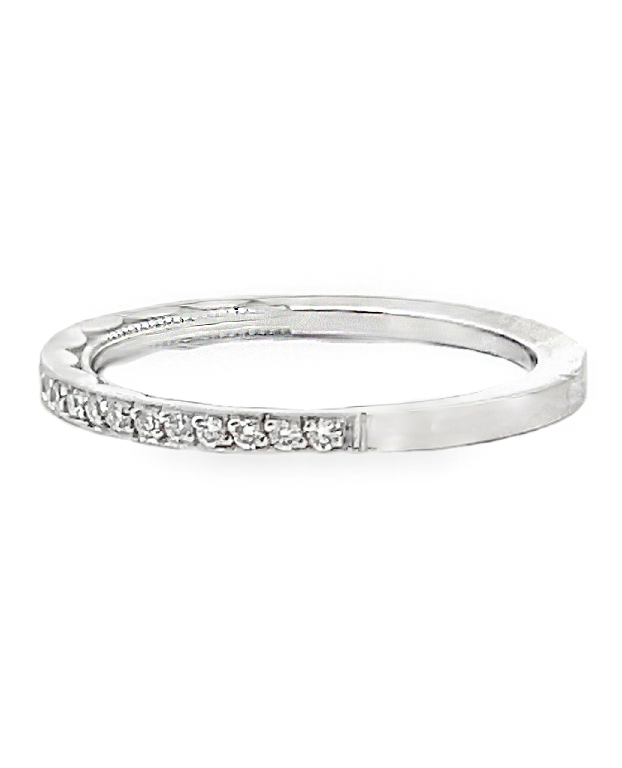 Tacori 41-1.5W 18K White Gold Wedding Band with Diamonds 0.17 Carats