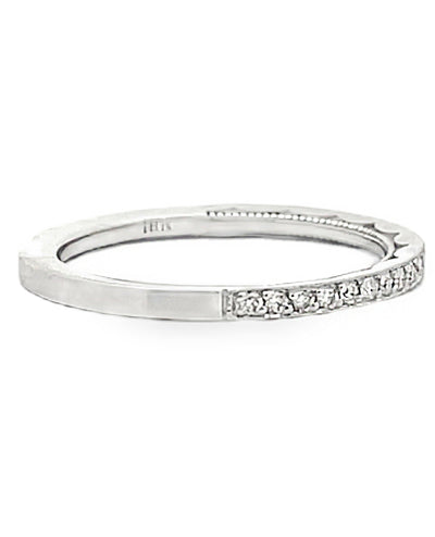 Tacori 41-1.5W 18K White Gold Wedding Band with Diamonds 0.17 Carats