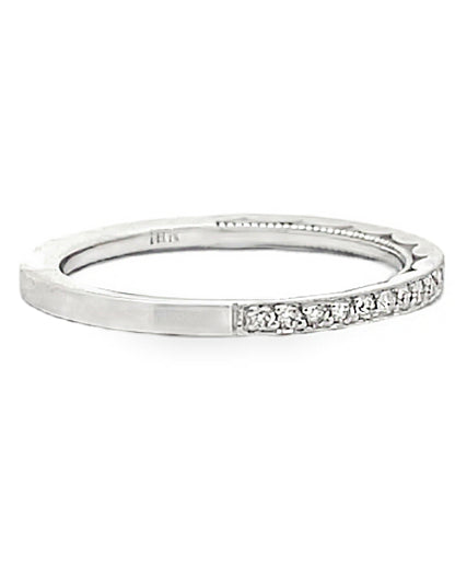 Tacori 41-1.5W 18K White Gold Wedding Band with Diamonds 0.17 Carats