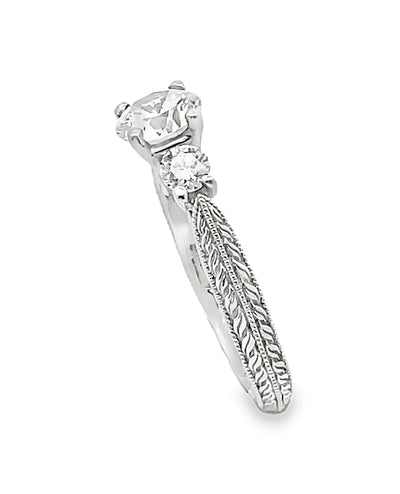 Scott Kay M11729 Vintage Crown Engagement Ring
