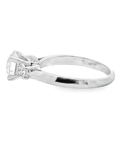 Scott Kay M0722RD07PP Three Stone Crown Engagement Ring Setting for Round Center Stone