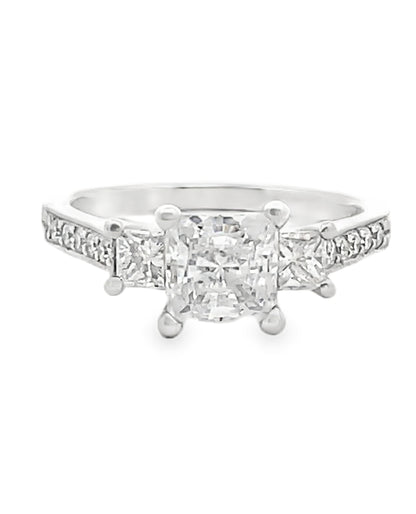 Platinum Scott Kay Crown Engagement Ring