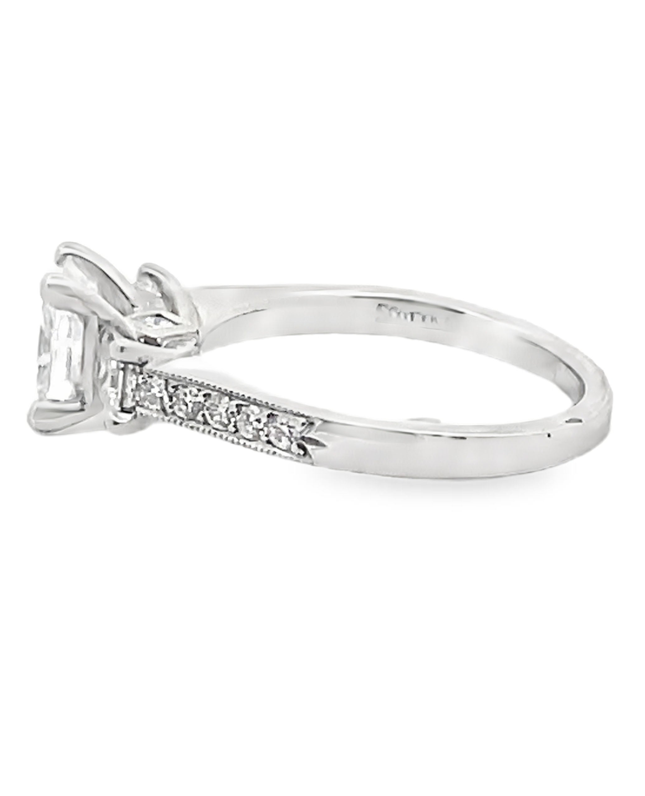 Platinum Scott Kay Crown Engagement Ring
