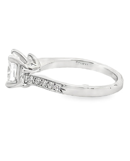 Platinum Scott Kay Crown Engagement Ring
