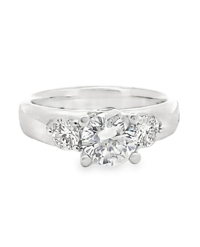 Scott Kay M1082 Contemporary Platinum Engagement Ring with 0.46 Carats