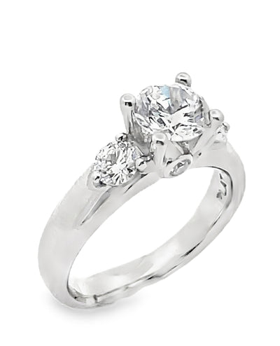 Scott Kay M1082 Contemporary Platinum Engagement Ring with 0.46 Carats