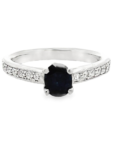 Platinum Scott Kay Sapphire & Diamond Ring